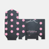 Chalkboard Lights Roze Bat Mitzvah Favor Box Bedankdoosjes (Uitgevouwen)
