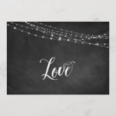 Chalkboard & Lights uitgesteld huwelijksaankondigi Kaart (Achterkant)