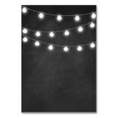 Chalkboard + Lights Wedding Receptie Insert Kaarte Kaart (Achterkant)