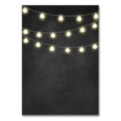 Chalkboard + Lights Wedding Receptie Insert Kaarte Kaart (Achterkant)