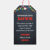 Chalkboard Lightvakantiehandgemaakt Gift Label Cadeaulabel (Voorkant)