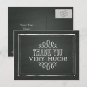 Chalkboard Lijst Dank u Briefkaarten (Voorkant / Achterkant)