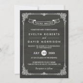  Chalkboard Lijst Elegant Formal Wedding Kaart (Voorkant)