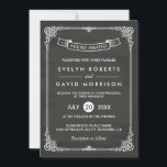 Chalkboard Lijst Elegant Formal Wedding Kaart<br><div class="desc">Creëer uw perfecte uitnodiging met deze vooraf ontworpen sjablonen, kunt u het gemakkelijk personaliseren om uniek van u te zijn. Voor verdere aanpassing, te klikken gelieve de "pas verder"verbinding aan en ons makkelijk te gebruiken ontwerphulpmiddel te gebruiken om deze sjabloon te wijzigen. Als u de voorkeur geeft aan Zelfkleerpapier/matte afwerking,...</div>
