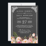 Chalkboard Lijst Floral Post Wedding Celebration Kaart<br><div class="desc">Creëer uw perfecte uitnodiging met deze vooraf ontworpen sjablonen, kunt u het gemakkelijk personaliseren om uniek van u te zijn. Voor verdere aanpassing, te klikken gelieve de "pas verder"verbinding aan en ons makkelijk te gebruiken ontwerphulpmiddel te gebruiken om deze sjabloon te wijzigen. Als u de voorkeur geeft aan Zelfkleerpapier/matte afwerking,...</div>