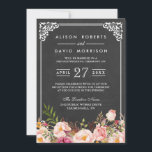 Chalkboard Lijst Floral Post Wedding Celebration Kaart<br><div class="desc">Creëer uw perfecte uitnodiging met deze vooraf ontworpen sjablonen, kunt u het gemakkelijk personaliseren om uniek van u te zijn. Voor verdere aanpassing, te klikken gelieve de "pas verder"verbinding aan en ons makkelijk te gebruiken ontwerphulpmiddel te gebruiken om deze sjabloon te wijzigen. Als u de voorkeur geeft aan Zelfkleerpapier/matte afwerking,...</div>