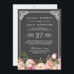 Chalkboard Lijst Floral Post Wedding Celebration Kaart<br><div class="desc">Creëer uw perfecte uitnodiging met deze vooraf ontworpen sjablonen, kunt u het gemakkelijk personaliseren om uniek van u te zijn. Voor verdere aanpassing, te klikken gelieve de "pas verder"verbinding aan en ons makkelijk te gebruiken ontwerphulpmiddel te gebruiken om deze sjabloon te wijzigen. Als u de voorkeur geeft aan Zelfkleerpapier/matte afwerking,...</div>