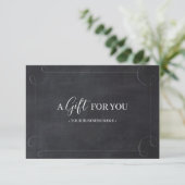 Chalkboard Lijst Gepersonaliseerd Cadeaubon (Staand voorkant)