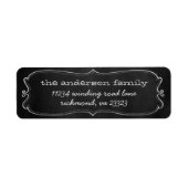 Chalkboard Lijst retour adreslabel Etiket (Voorkant)