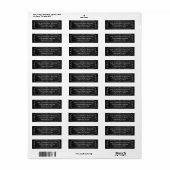 Chalkboard Lijst retour adreslabel Etiket (Full Sheet)