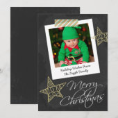 Chalkboard Lijst voor foto's en kerstmis Feestdagenkaart (Voorkant / Achterkant)