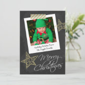 Chalkboard Lijst voor foto's en kerstmis Feestdagenkaart (Staand voorkant)