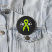 Chalkboard Lime Green Awareness Ribbon Ronde Button 7,6 Cm (In situ)