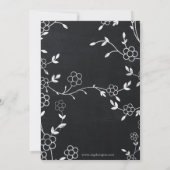 Chalkboard Lingerie Shower Bachelorette Invitation Kaart (Achterkant)