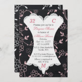 Chalkboard Lingerie Shower Bachelorette Invitation Kaart (Voorkant / Achterkant)