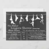 Chalkboard Lingerie Shower Invitatio Kaart (Voorkant)