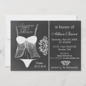 chalkboard Lingerie Shower-uitnodigingen Kaart (Voorkant)