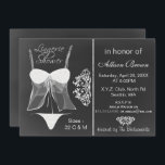 chalkboard Lingerie Shower-uitnodigingen Kaart<br><div class="desc">chalkboard Lingerie Shower Bachelorette Party Er zijn uitnodigingen gemaakt om een romantisch gezicht te geven met een  aanraking van het krijgsbord waar briden van houden</div>