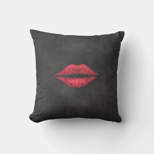 Chalkboard Lips Pillow Kussen (Voorkant)