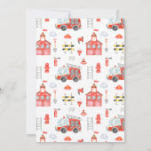 Chalkboard Little Firefighter Boy Birthday Kaart (Achterkant)
