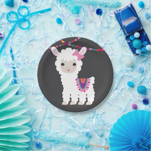 Chalkboard Little Llama Alpaca Party Borden Papieren Bordje (Feest)