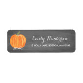 Chalkboard Little Pumpkin Adreslabel Etiket (Voorkant)
