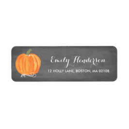Chalkboard Little Pumpkin Adreslabel Etiket