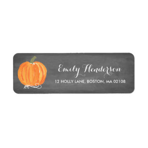 Chalkboard Little Pumpkin Adreslabel Etiket