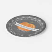 Chalkboard Little Pumpkin Birthday Paper Bord (Gekanteld)