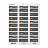 Chalkboard Little Pumpkin Halloween Return Address Etiket (Full Sheet)