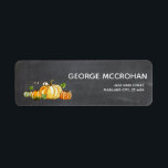 Chalkboard Little Pumpkin Halloween Return Address Etiket<br><div class="desc">Chalkboard Little Pumpkin Return Address Label. Voor verdere aanpassing,  te klikken gelieve de knoop "van de Aanpassing het"en ons ontwerphulpmiddel te gebruiken om deze sjabloon te wijzigen.</div>