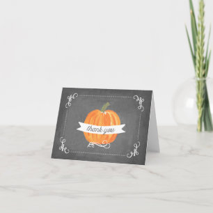 Chalkboard Little Pumpkin Hartelijk dank Bedankkaart