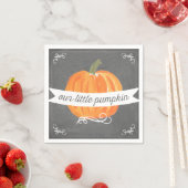 Chalkboard Little Pumpkin Verjaardag Servet (Insitu)