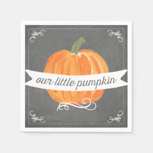 Chalkboard Little Pumpkin Verjaardag Servet