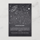 Chalkboard Little Space Explorer Baby shower Informatiekaartje (Voorkant)