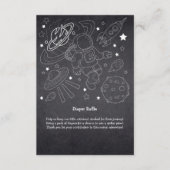 Chalkboard Little Space Explorer Baby shower Informatiekaartje (Voorkant)
