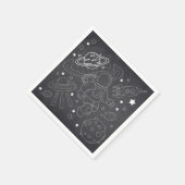 Chalkboard Little Space Explorer Baby shower Servet (Hoek)