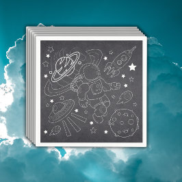 Chalkboard Little Space Explorer Baby shower Servet