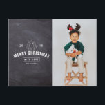 Chalkboard Logo kerstfeestdag fotokaart Feestdagenkaart<br><div class="desc">De Chalkboard Logo kerstfeestdag-fotokaart kan volledig worden aangepast aan uw behoeften. © Gorjo Design via Zazzle. // Op zoek naar overeenkomende objecten? Andere kantoorbenodigdheden uit de set die beschikbaar is in de afdeling "collecties" van mijn winkel. // Nota: de foto die wordt gebruikt is een placeholder slechts afbeelding. U zult...</div>