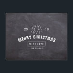 Chalkboard Logo Merry kerstBriefkaart Feestdagenkaart<br><div class="desc">Chalkboard Logo Merry-kerstBriefkaart kan volledig worden aangepast aan uw behoeften. © Gorjo Design via Zazzle. // Een vergelijkbaar ontwerp is ook beschikbaar in een formaat van 5 x 7 inch - controleer de winkel of neem contact met mij op voor de link naar de desbetreffende productaanbieding // Op zoek naar...</div>