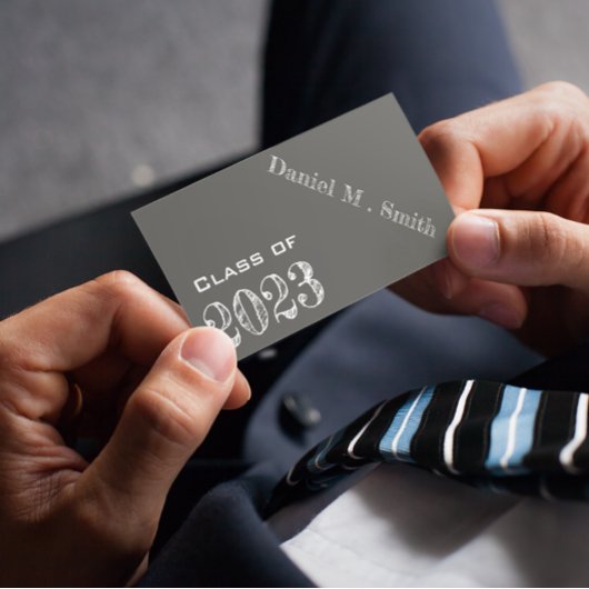 Chalkboard look 2023 - afstuderen naamkaart visitekaartje