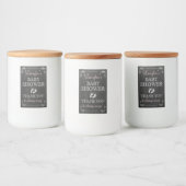 Chalkboard Look Baby shower Bedankt Gast Favor Voedselcontainer Etiket (Flessen)