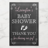 Chalkboard Look Baby shower Bedankt Gast Favor Voedselcontainer Etiket (Enkel label)