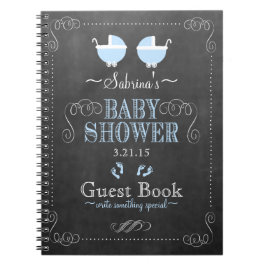  Chalkboard look- Baby shower Guest Book- Notitieboek