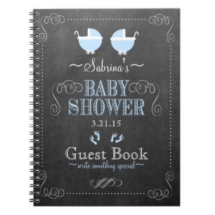 Chalkboard look- Baby shower Guest Book- Notitieboek