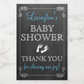 Chalkboard Look Boy Baby shower Gast Favor Voedselcontainer Etiket (Enkel label)
