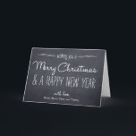 Chalkboard Look Christmas Wenskaart Feestdagen Kaart<br><div class="desc">Het seizoen vieren met deze moderne en stijlvolle vakantiekaart van Berry Berry Sweet.</div>