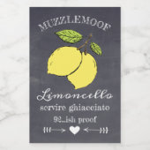 Chalkboard Look Limoncello Klein Flesetiket | Voedselcontainer Etiket (Enkel label)