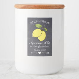 Chalkboard Look Limoncello Klein Flesetiket | Voedselcontainer Etiket