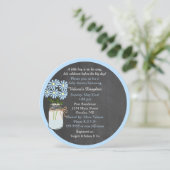 Chalkboard look met Mason Jar Round Kaart (Staand voorkant)